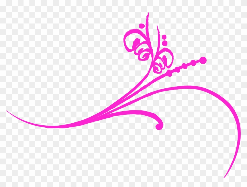 Pink Flourish Clipart - Drawing #791854