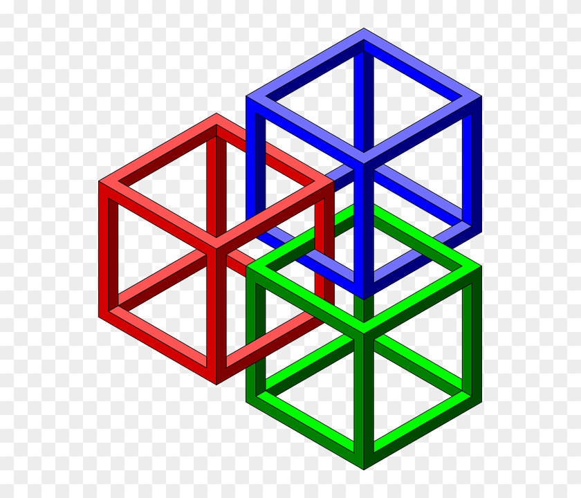 Impossible, Geometry, Optical Illusion, Red - Geometrical Optical Illusions #791925