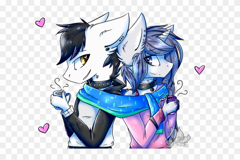 Couple Ych By Heart-sketch - Cartoon #791997