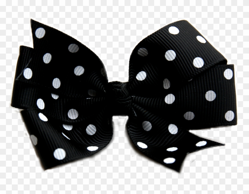 Black And White Polka Dot Bow Clipart - Polka Dot #792133