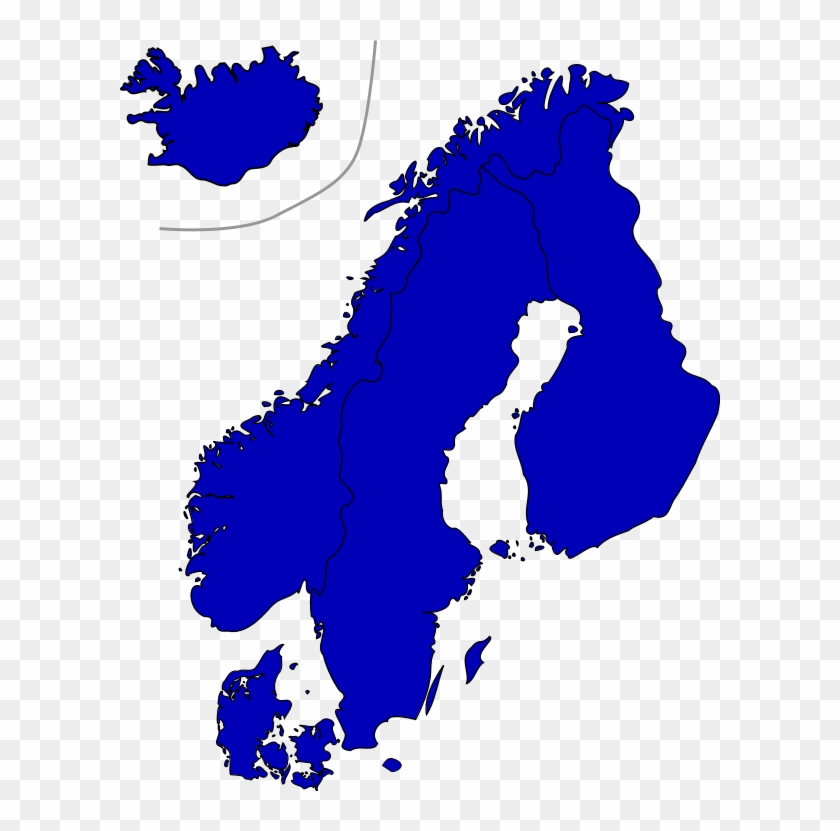 Clip Art Of Norway With - Scandinavia Map Vector #792289