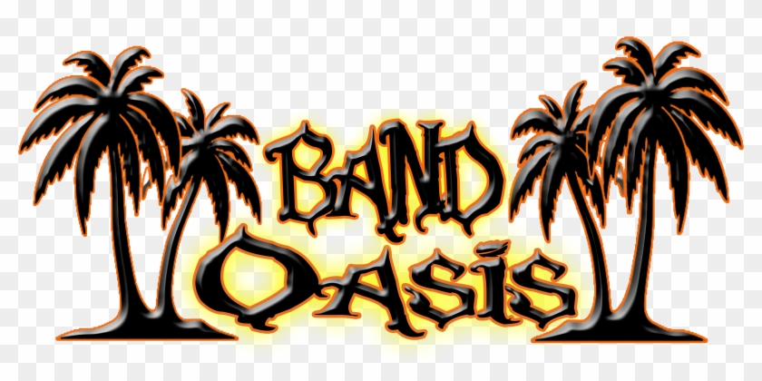 Band Oasis Band Rehearsal Studios - Tropical Palm Trees Decal Sticker (black, 14 Inch) #792524