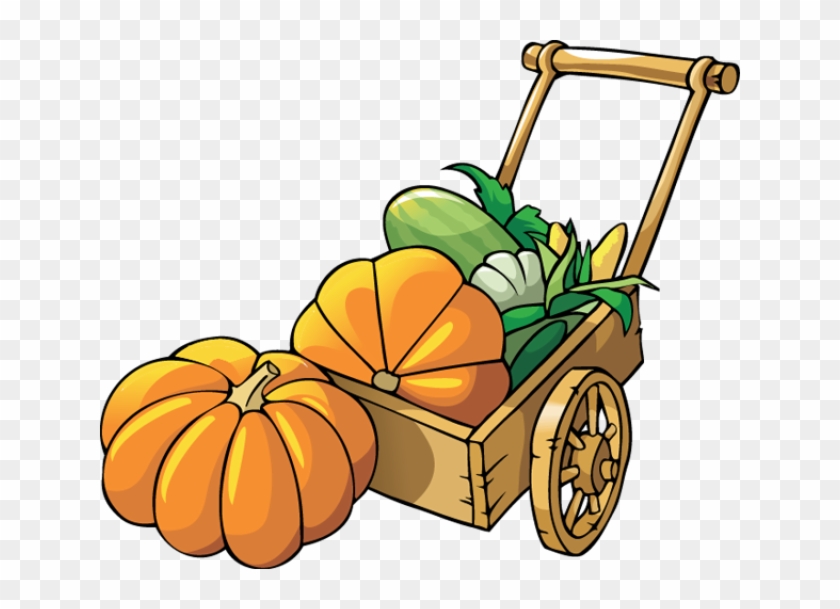 Wooden Cart Full Of Pumpkins Clip Art - Pumpkin Patch Clip Art #792547