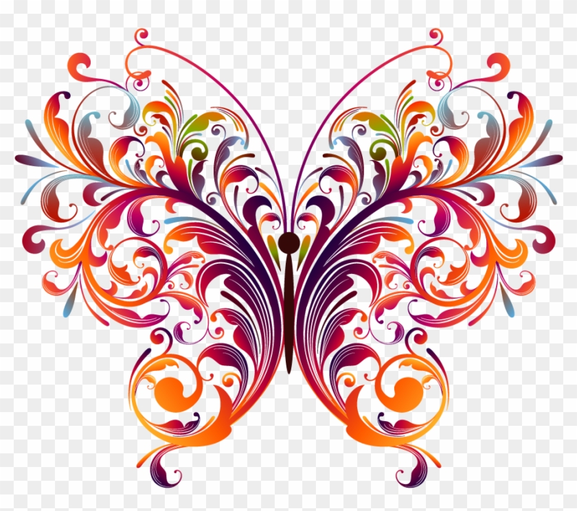 Free Butterfly Vector Graphics - Butterfly Art #792662