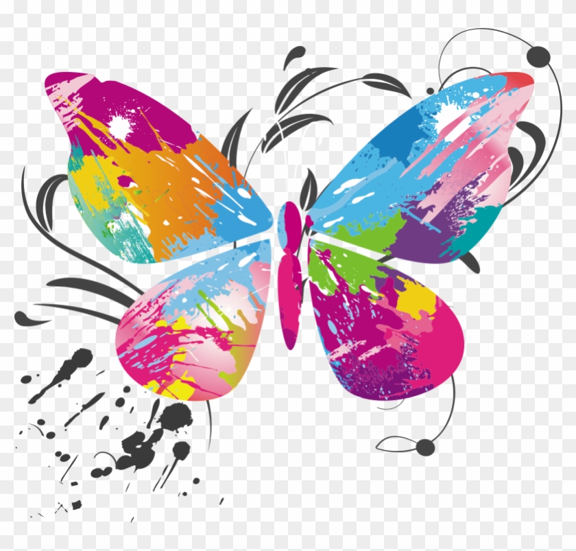 Butterfly Color Euclidean Vector - Abstract Butterfly Tote Bag, Adult Unisex, Natural #792690