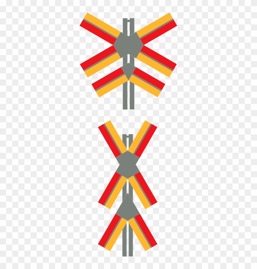 Free Vector Train Crossing Signals Clip Art - Train Crossing Signals #792940