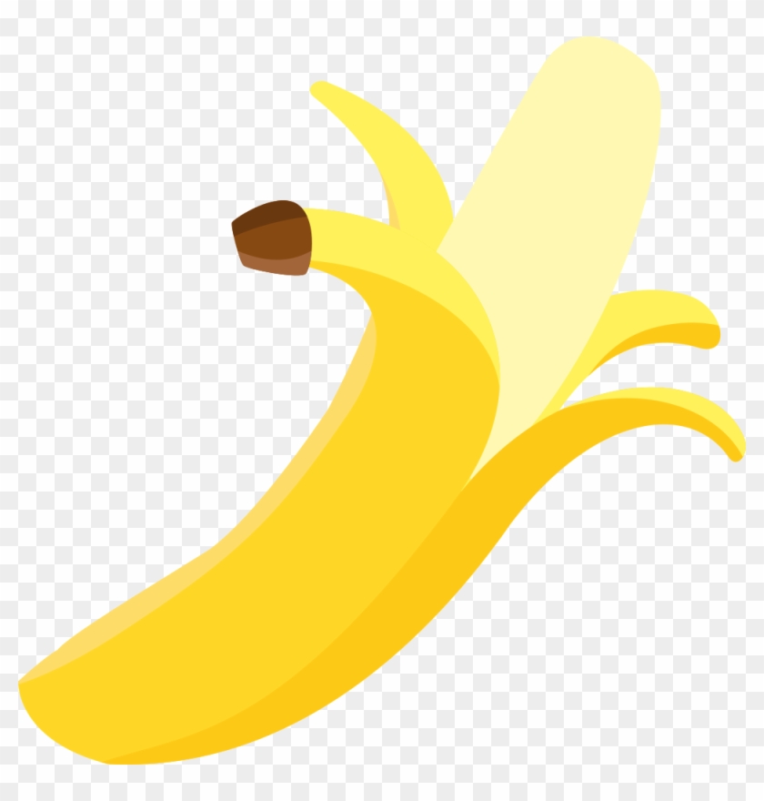 Simple Peeled Banana - Kartun Pisang #792969