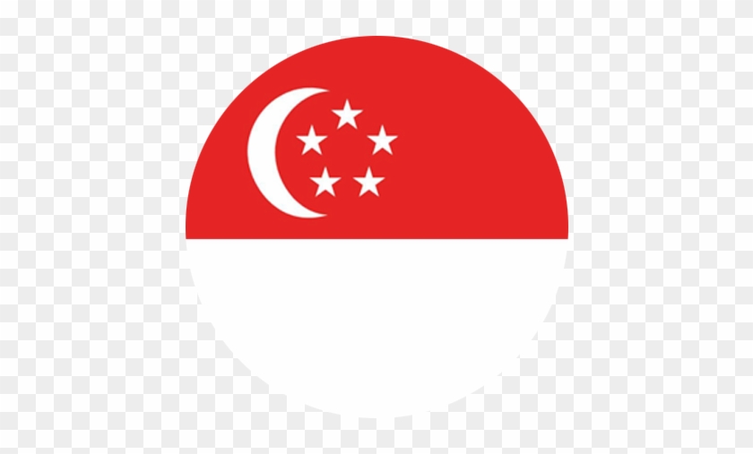 Country - Singapore Flag Round Png #793025