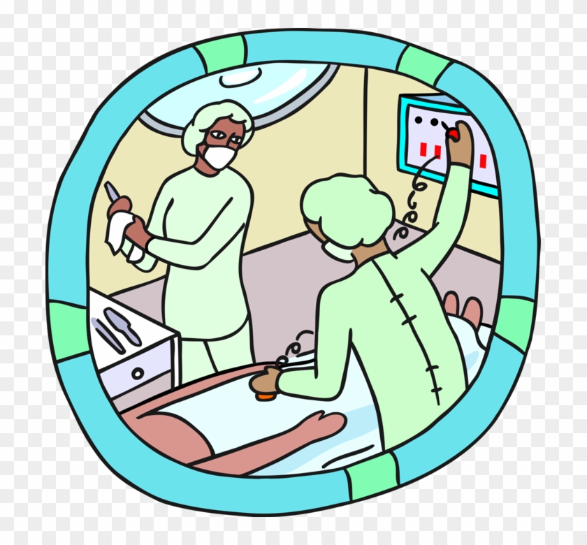 Vector Illustration Of Patient With Health Care Professional - Vector Illustration Of Patient With Health Care Professional #793373