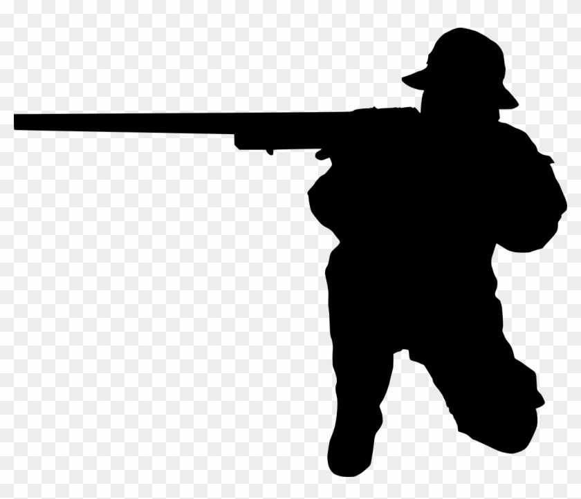 Silhouette Sniper Shooting Clip Art - Sniper Silhouette Png #793603