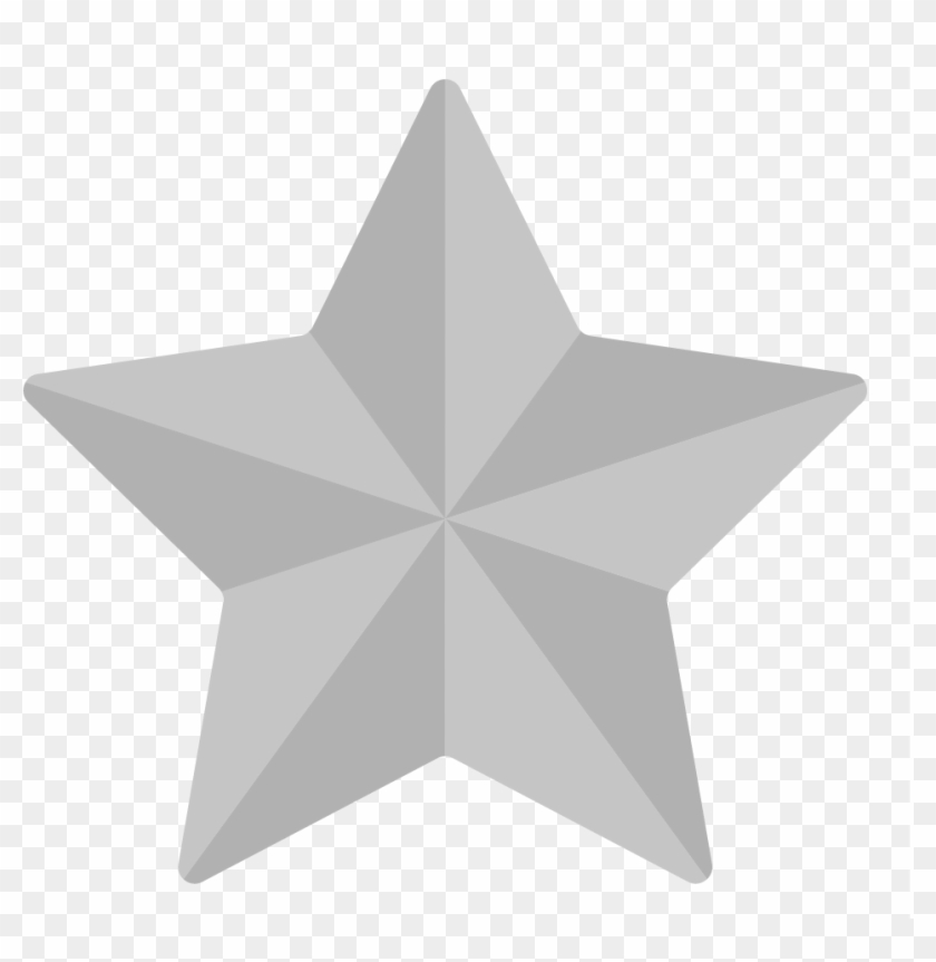 Grey Star - 3d Star Png #793711