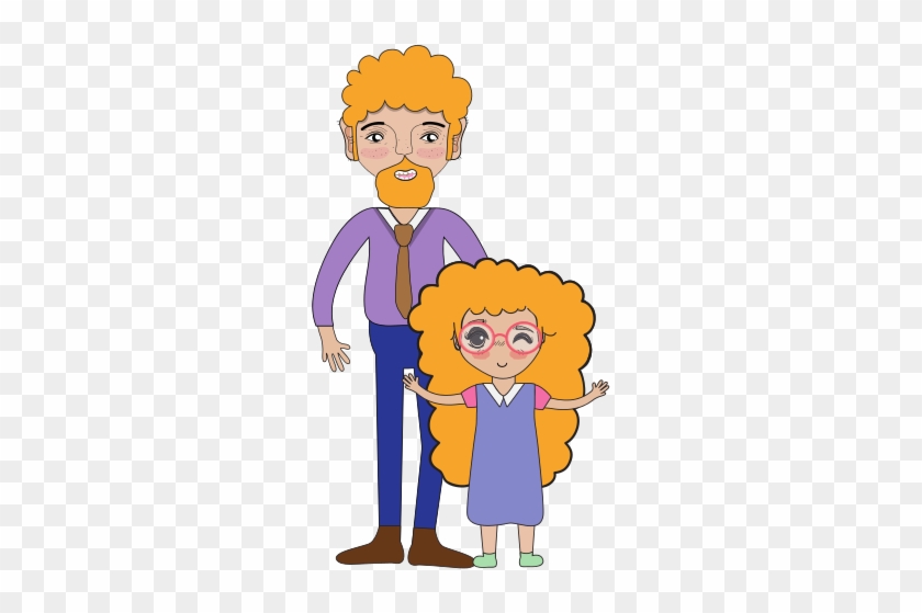 Father And Daughter Illustration - Illustration #793928