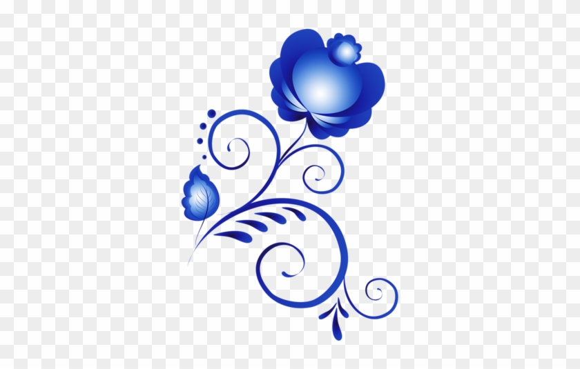 Blue Floral - Russian Ornaments #794016