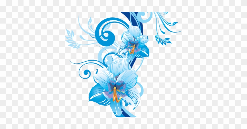 Blue Flower Vectors Various Desings Pictures Png Images - Flowers Blue Vector Png #794051