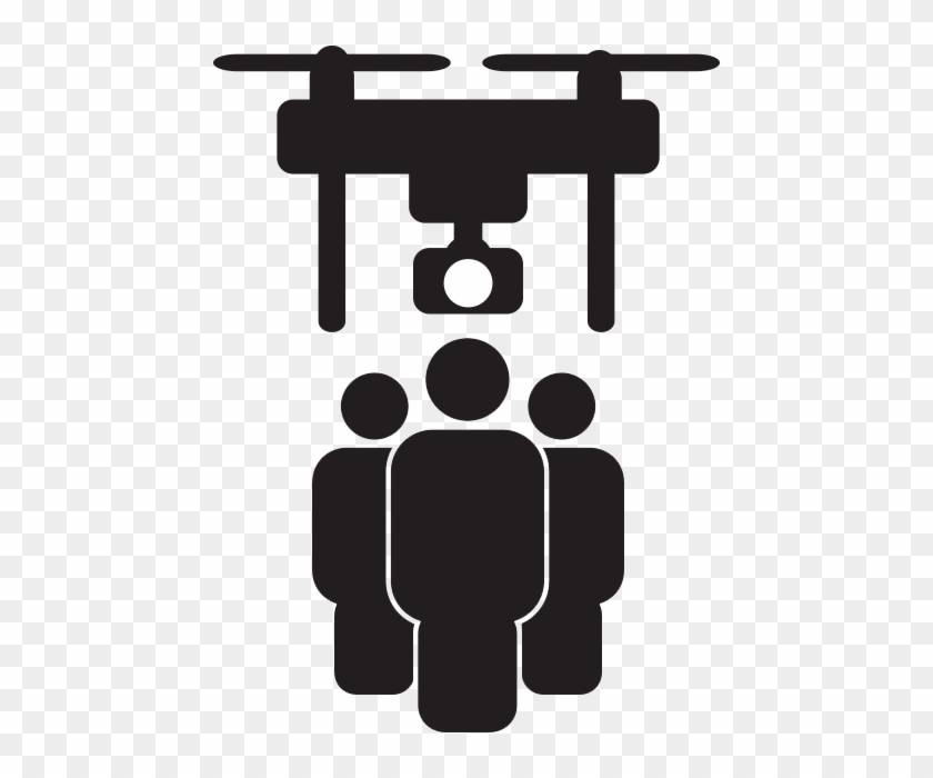 Drone Icon Design Free People Watch Out Distance Safe - Drone Clipart Png #794178