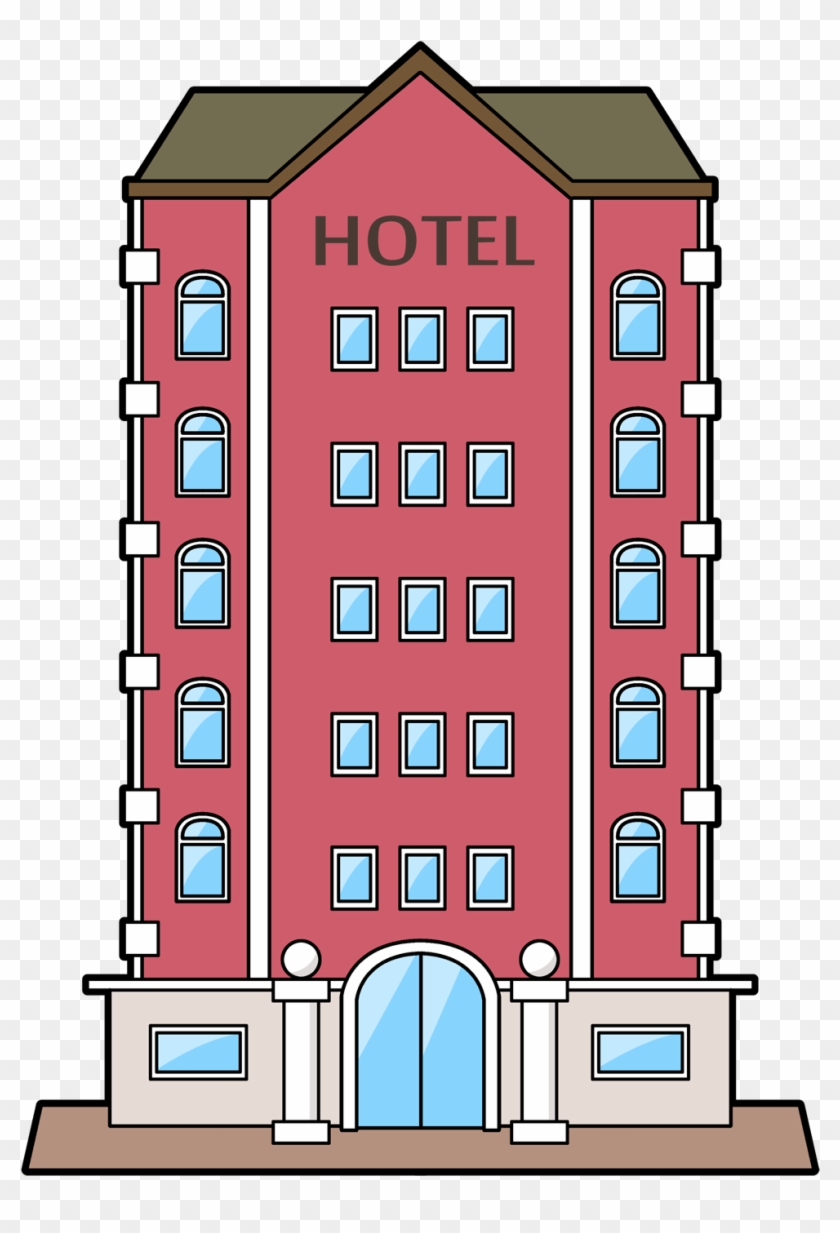 Simple Apartment Building Clip Art Medium Size - Hotel Clipart #794322