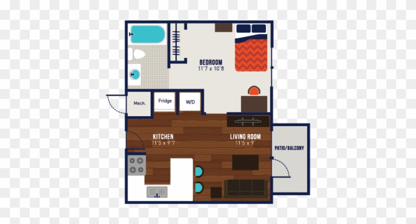 Bedroom Apartment Building At - The Wyatt #794478