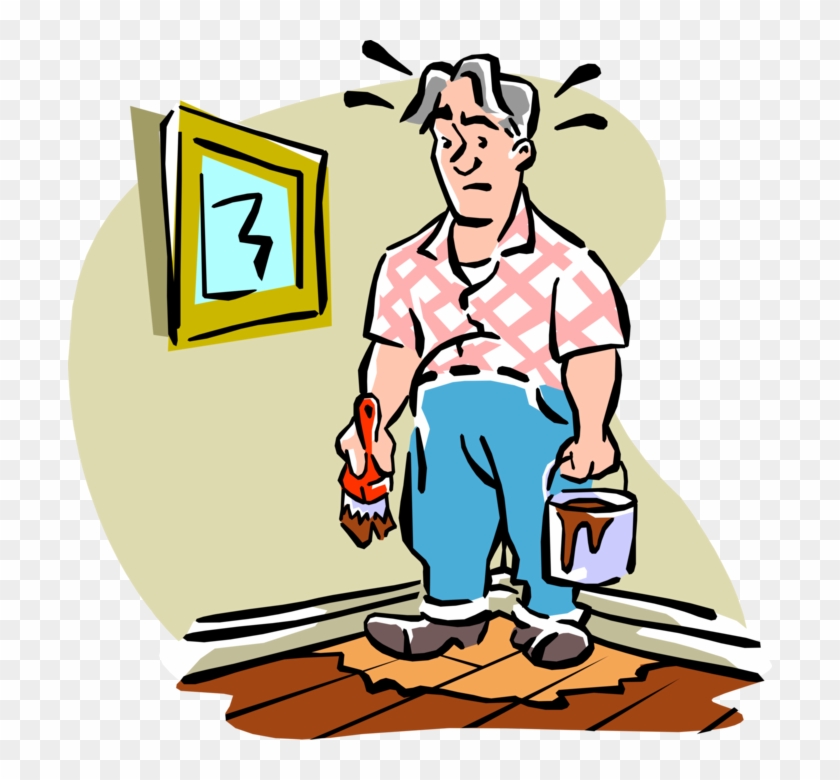 Vector Illustration Of Do It Yourself Home Improvement - Cartoon #794714
