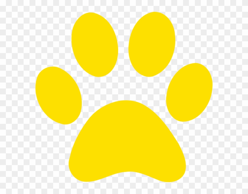 Yellow Paw Print Yellow Paw Print Clip Art At Clker - Yellow Paw Patrol Paw Prints #794792