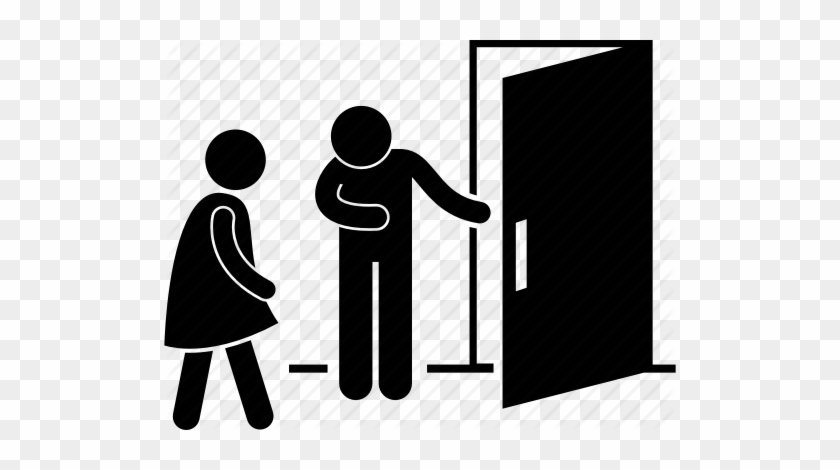 Nowadays There Is Almost No Boundary Between Man And Opening Door Icon Free Transparent Png Clipart Images Download