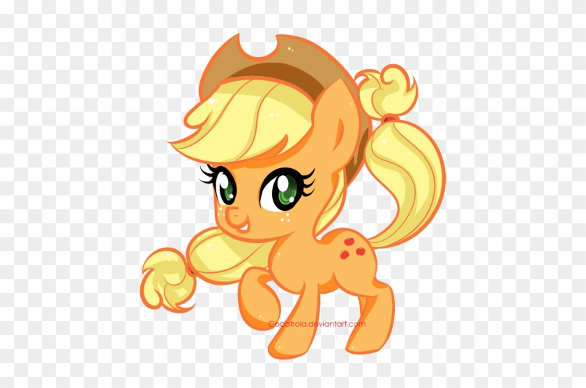 C Pony Applejack Rainbow Dash Mammal Cartoon Yellow - My Little Pony Chibi Applejack #794804