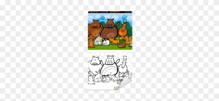 Forest Wild Animals Cartoon For Coloring Book Wall - Forest Animals Coloring Book #795040