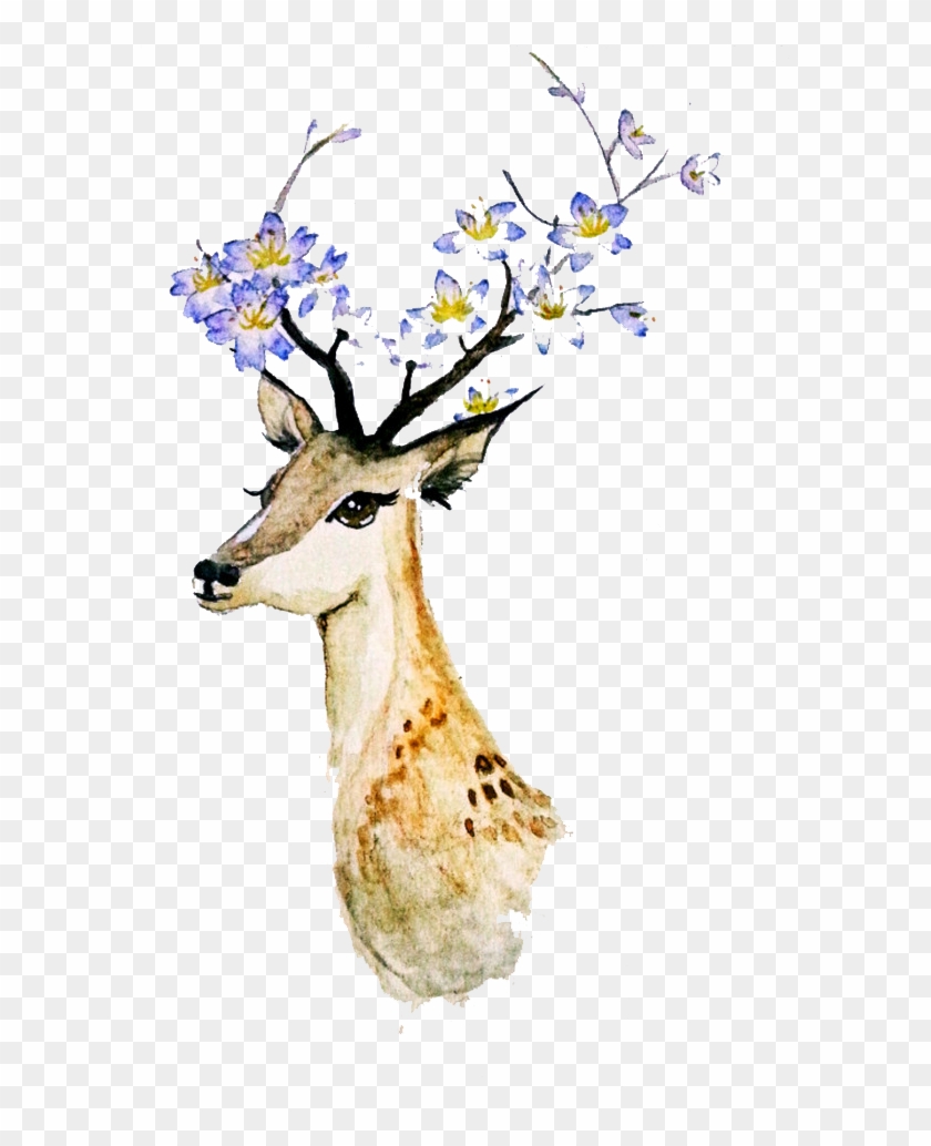 Deer Creative Watercolor Watercolor Painting - Watercolor Painting #795391