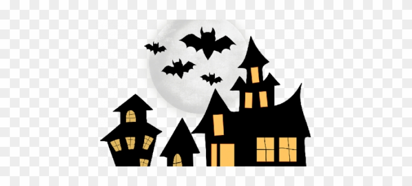 Spooky Haunted House Clip Art - Because Halloween Bats Tee Shirt Mugs #795403
