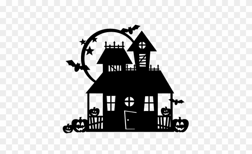 Halloween Haunted House Scrapbook Cut File Cute Clipart - Haunted House #795428