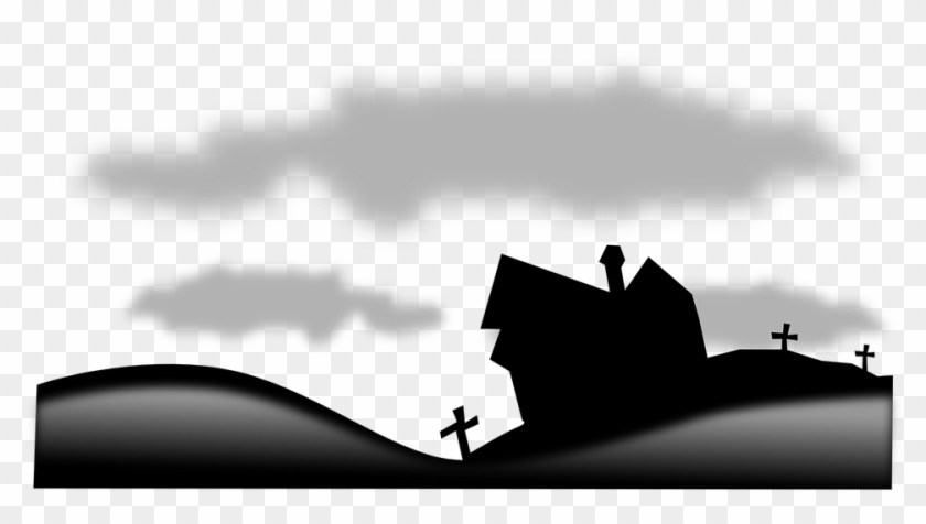 Haunted House Vector 19, Buy Clip Art - Haunted Sillouete #795457