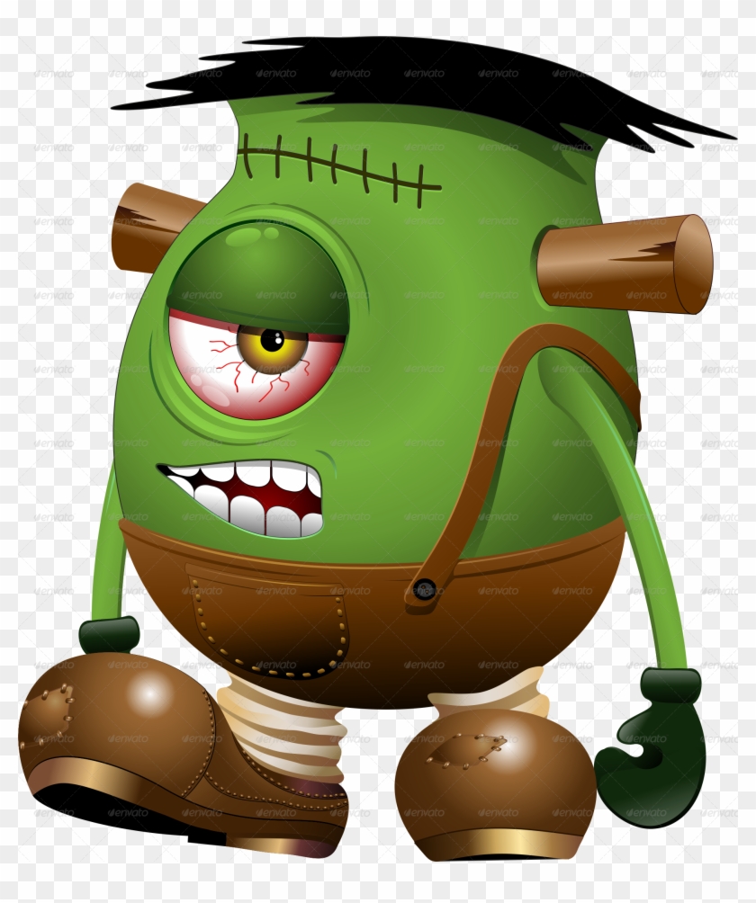Frankenstein Monster One Eyed Cartoon-jpg 900 - One Eyed Monster Png #795458