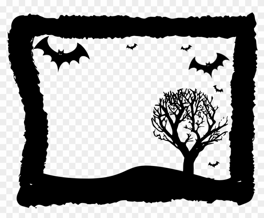 Haunted House Vector - Halloween Frame Png #795464