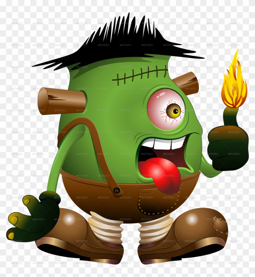 Frankenstein Monster One Eyed Cartoon-jpg 900 C - Frankenstein Cartoon #795489