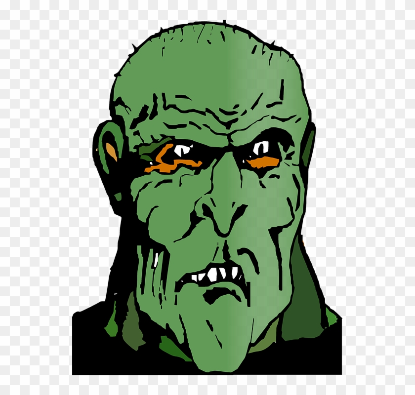 Frankenstein Cartoon Face 8, - De Monstres Dans Les Contes - Free Transpare...