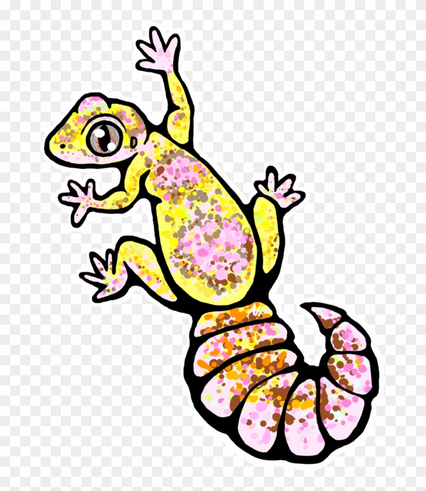 Leopard Gecko Sticker By Sc Monster Roo - Leopard Gecko Cartoon #795647