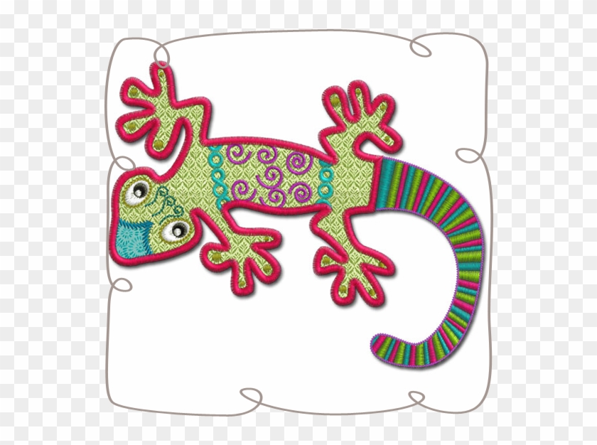 Crazy Gecko Applique - Embroidery #795837
