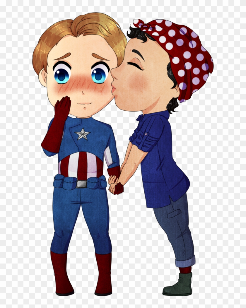 C Captain America Rosie The Riveter By Never Morex - Cartoon #796112