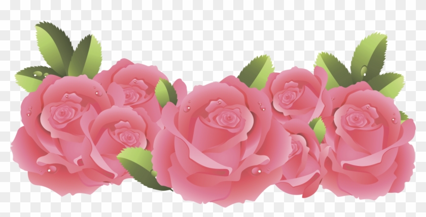 Png Клипарт "beautiful Flowers" - Pink Wedding Border Png #796142