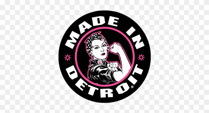 Rosie The Riveter 4" Stickers - Made In Detroit Rosie The Riveter #796164