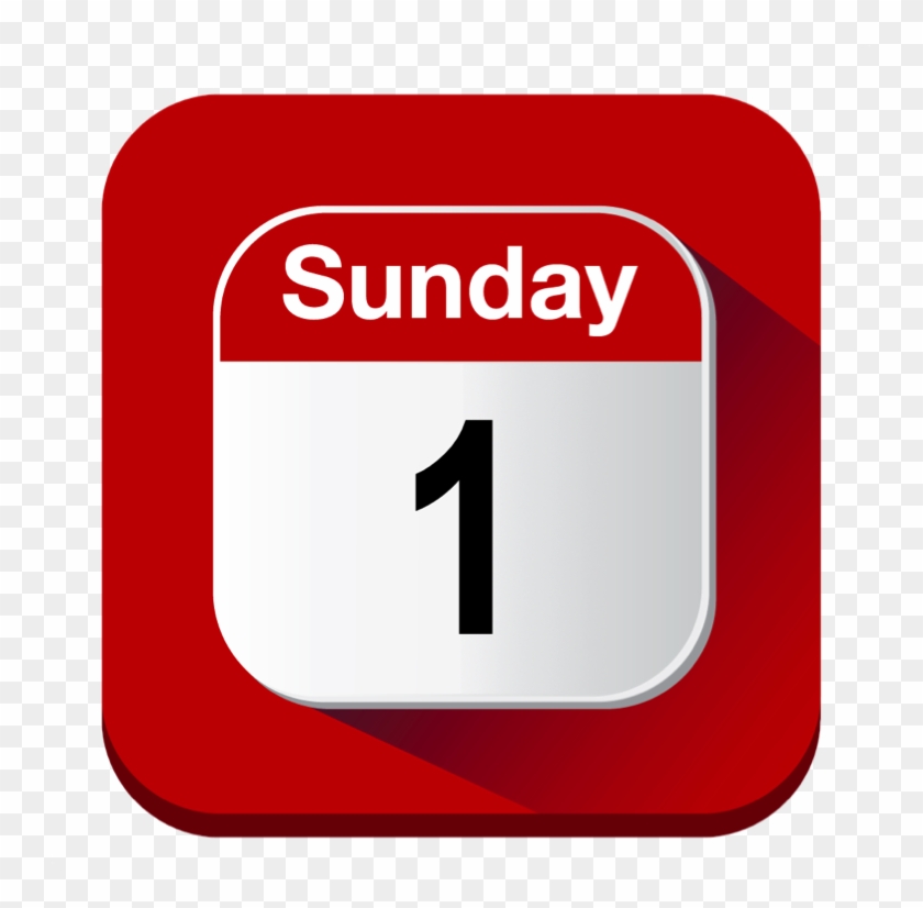 It Happened On A Sunday - Red Calendar Icon #796324