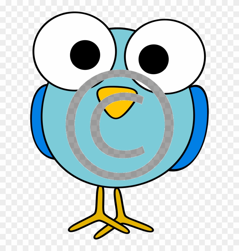 Googly Eyed Bird Blue - Funny Cartoon Bird Clipart #796423