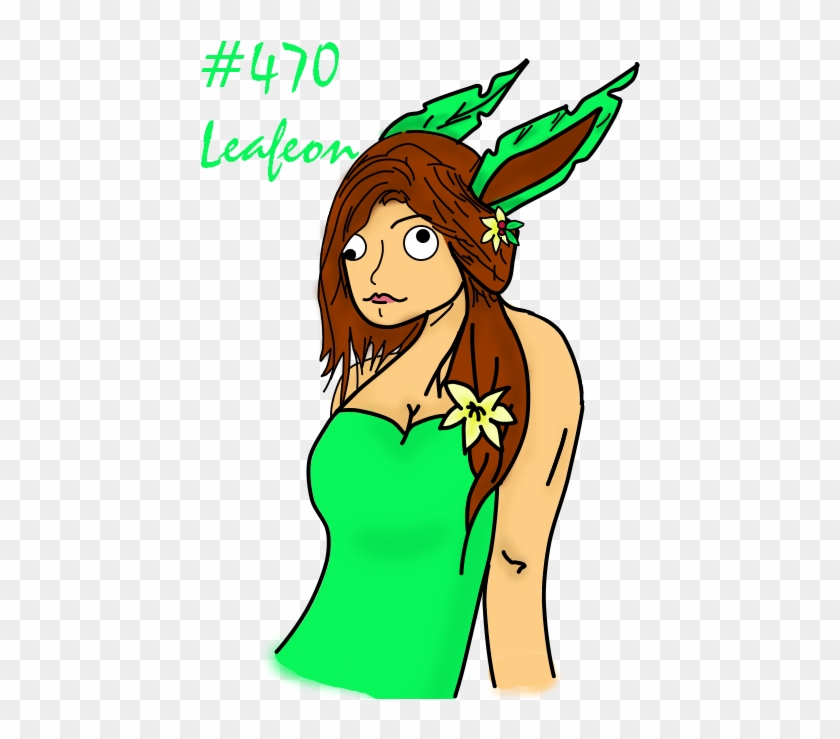 Googly Eyes Leafeon Gijinka By Lechatbox - Water Safety #796454