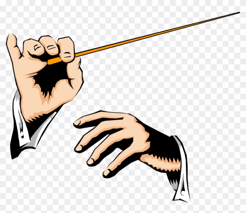 Vector Illustration Of Orchestra Conductor Maestro - Conductor Baton #796480