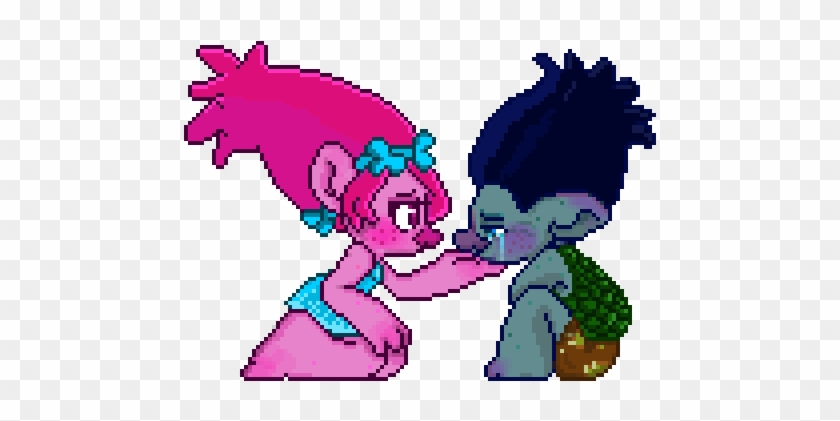 Poppy Comforts Sad Branch Bean - Poppy And Branch Trolls Fanart.