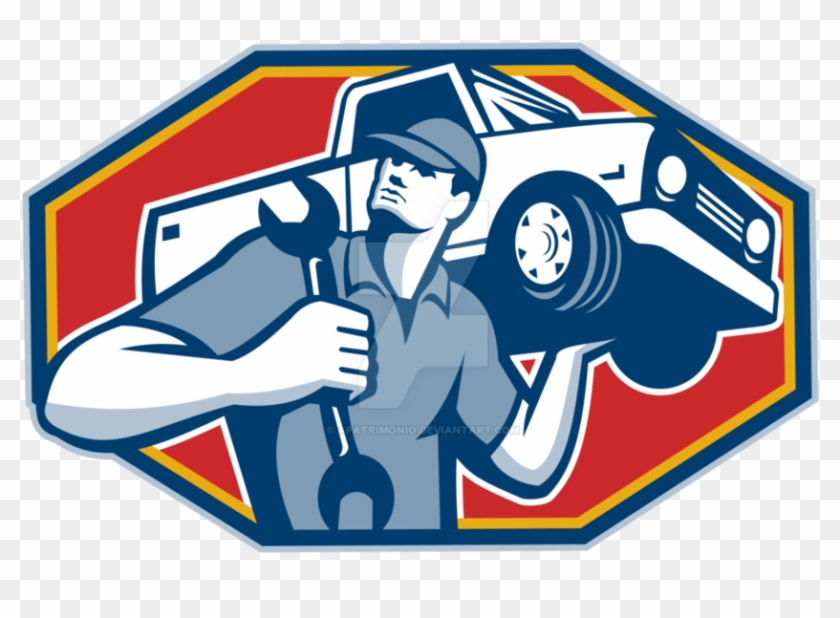 Automotive Mechanic Car Repair Retro By Apatrimonio - Auto Mechanic Clipart Free #796537