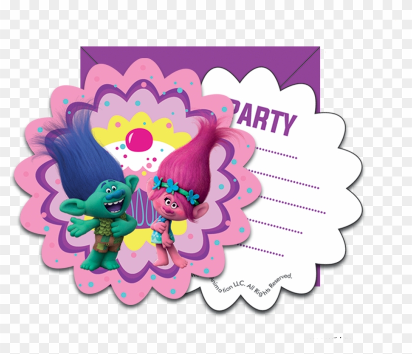 Set Of 6 Trolls Invitations #796606