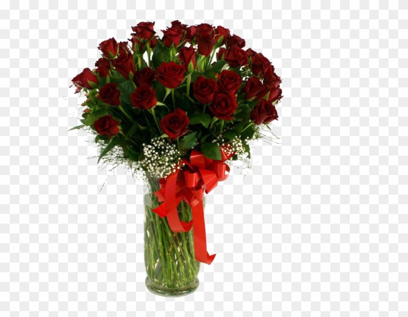 50 Red Roses In Vase Ballito Flowers - Red Roses #796790