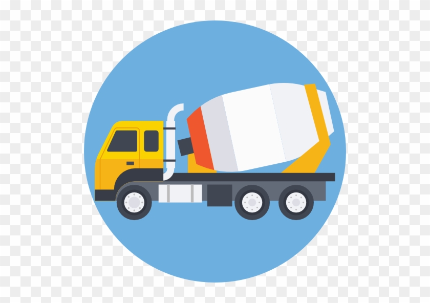 Concrete Mixer Free Icon - Blue #796846