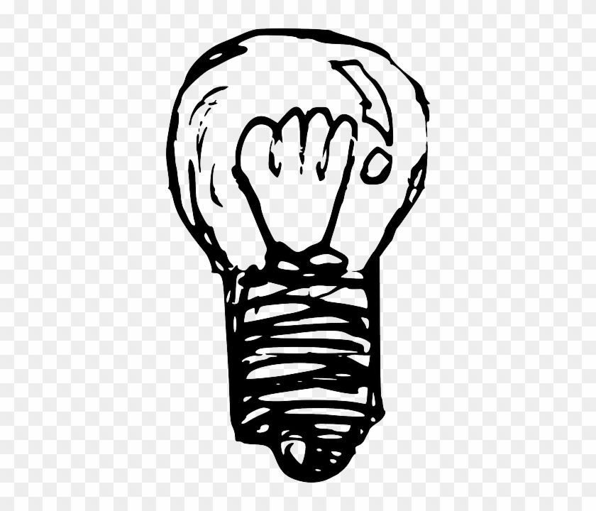 Bulb, Lamp, Light, Electric Bulb, Energy, Power, Idea - Light Bulb Sketch Png #796962