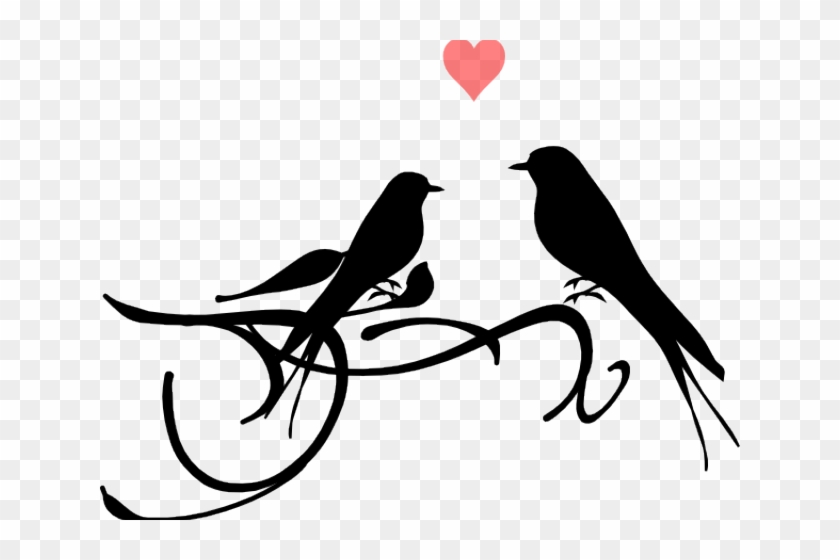 Love Birds Clipart Black And White - Bird Black And White #796979